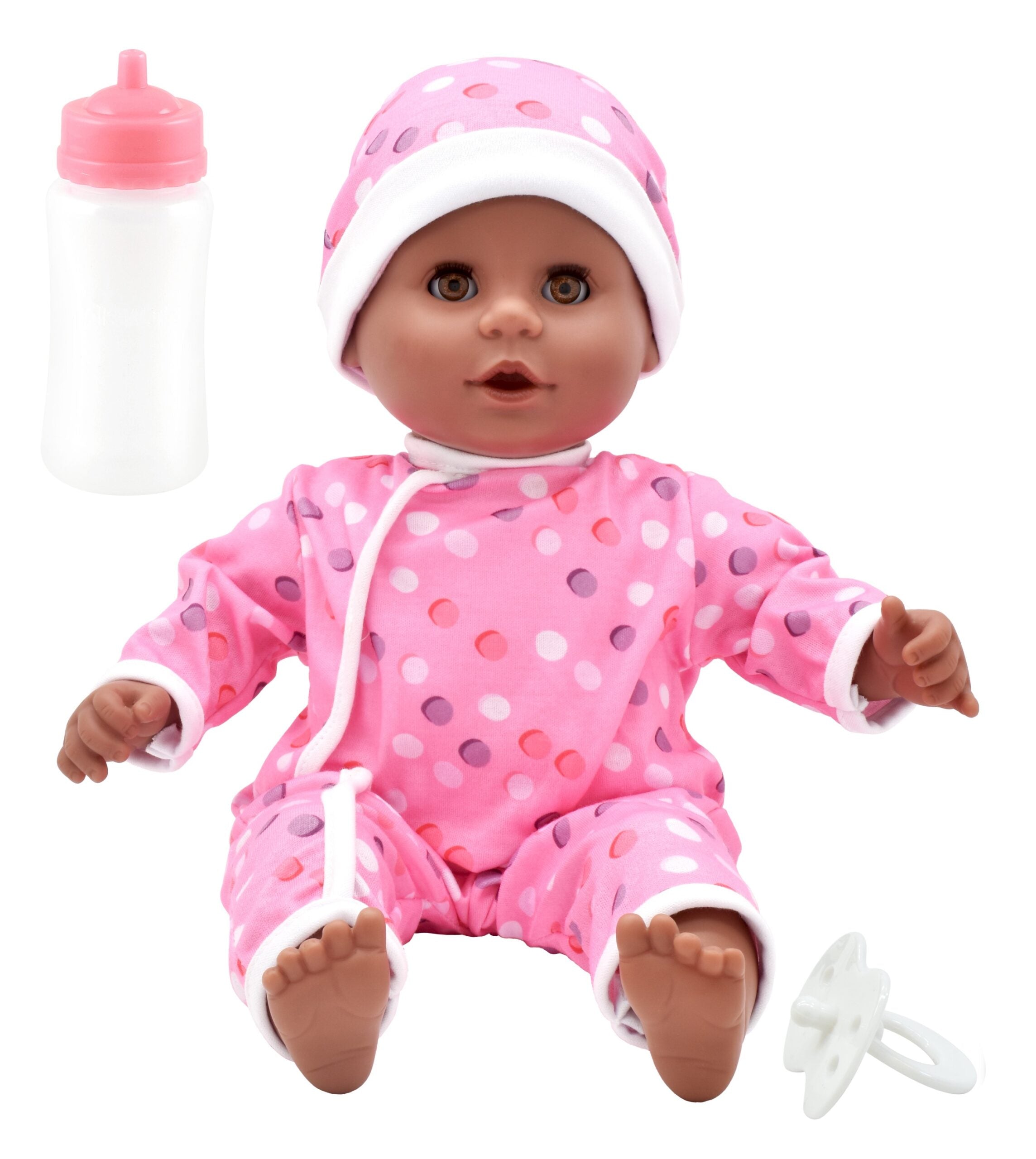 Dollsworld Little Treasure Brown Doll (polka dot) 38cm
