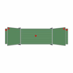 Educational Board Non-Magnetic Chalkboard (1220*910 - Swing Leaf - Option B)