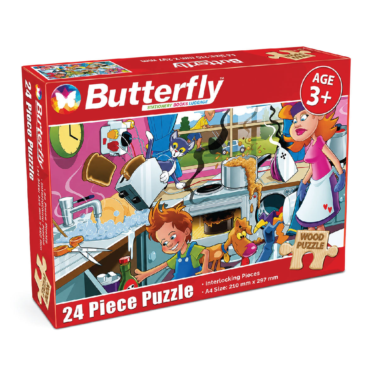 Wooden Puzzle A4 12 Piece - Safety