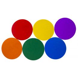 Agility Dots - Small Circle Markers (6pc) in Colours (~135mm)