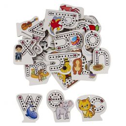 Alphabet Lowercase - Wood Picture Sensory Letters (26pc)