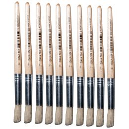 Brushes Round (Hog Hair) 11 S/H - 10pc
