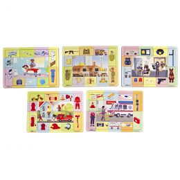 FunSciTek - Find the People Who Help Us - Set 1 - Wood (5 Occupations)