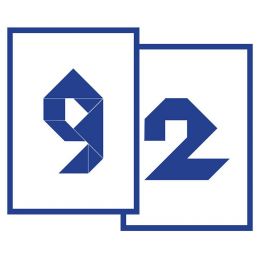 Tangram Cards Set D - Laminated A4 (10pc) - Blue