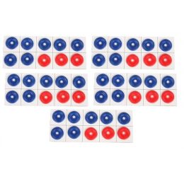 Ten-Frame set (5xBoards + 100xCounters-2 colours)